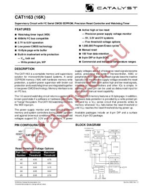 CAT1163JI-42TE13 datasheet  