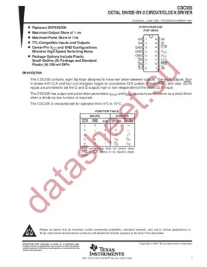 CDC305-1N datasheet  