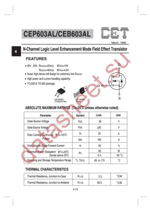 CEP603AL datasheet  