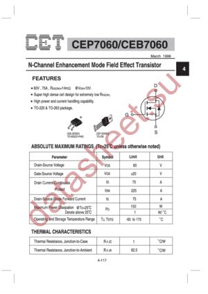 CEP7060 datasheet  