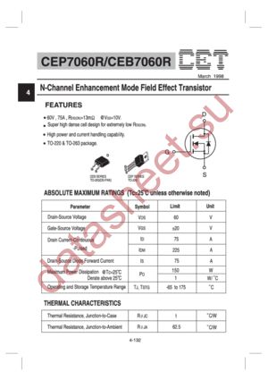CEP7060R datasheet  