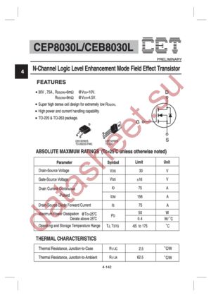 CEP8030L datasheet  