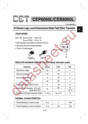 CEP8060L datasheet  