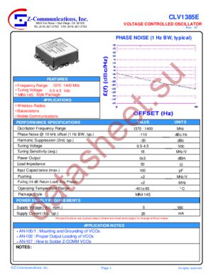 CLV1385E datasheet  