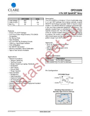 CPC1030NTR datasheet  