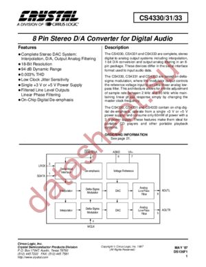 CS4333 datasheet  