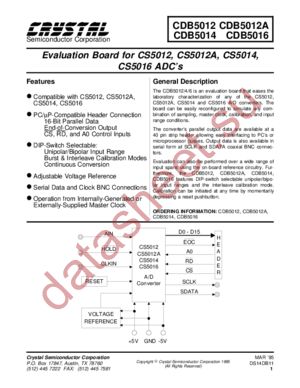 CS5012A datasheet  