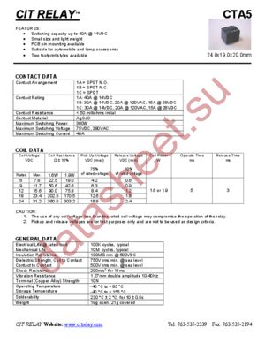 CTA51BO309VDC1.9S datasheet  