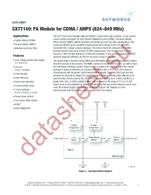 CX77140 datasheet  