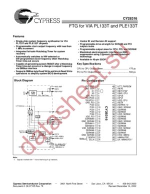 CY28317 datasheet  