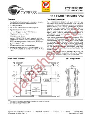 CY7C130-55PC datasheet  