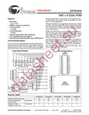 CY7C1512-35SC datasheet  