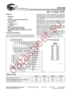 CY7C188-35VC datasheet  