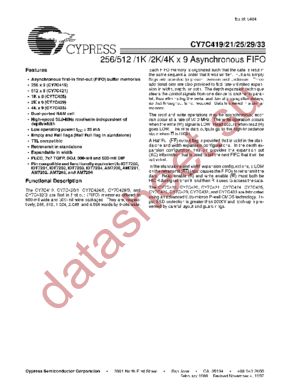 CY7C425-40JI datasheet  