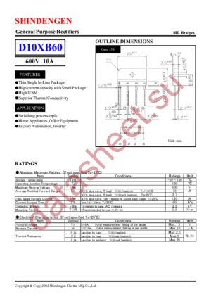 D10XB60 datasheet  