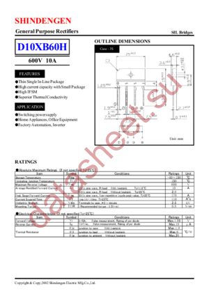 D10XB60H datasheet  