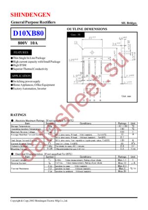 D10XB80 datasheet  
