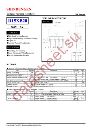 D15XB20 datasheet  