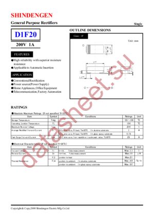 D1F20 datasheet  