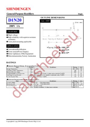 D1N20 datasheet  
