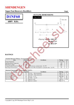 D1NF60 datasheet  