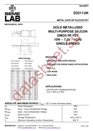 D2211 datasheet  