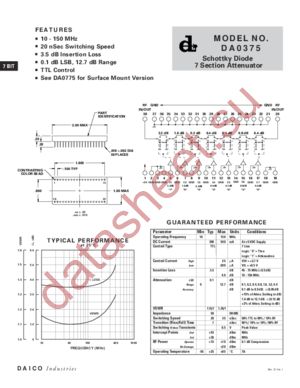 DA0375 datasheet  