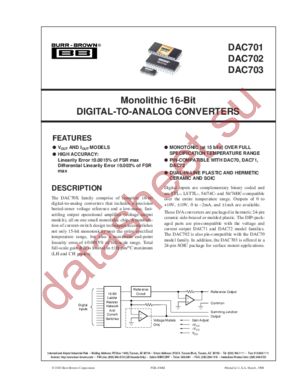 DAC701 datasheet  