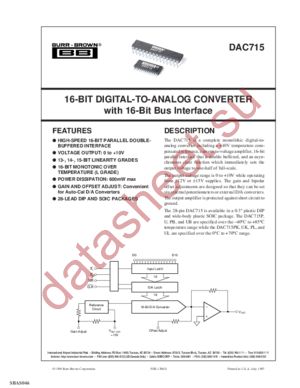 DAC715 datasheet  