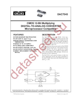 DAC7545 datasheet  