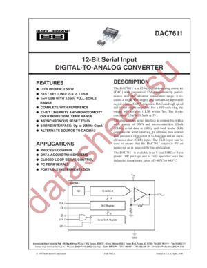 DAC7611 datasheet  