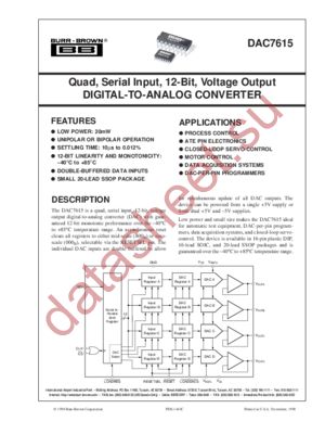 DAC7615 datasheet  