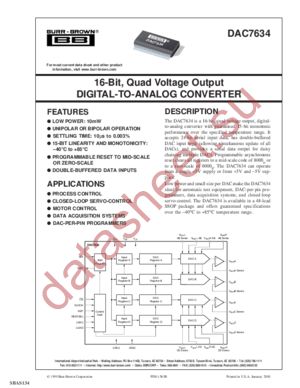 DAC7634 datasheet  