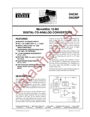 DAC80P datasheet  