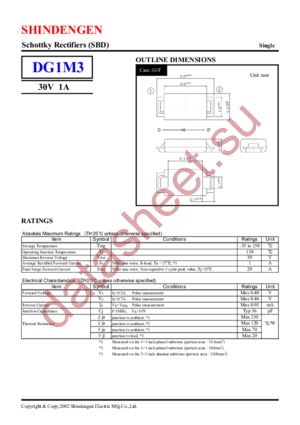 DG1M3 datasheet  