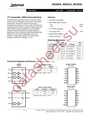 DG301ACJ datasheet  