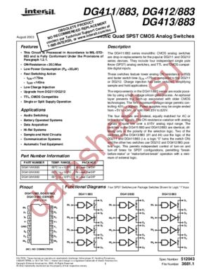 DG412/883 datasheet  