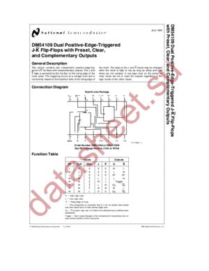 DM54109 datasheet  