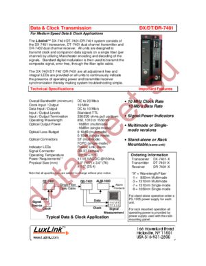 DR-7401-X datasheet  