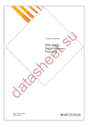 DRX3960 datasheet  