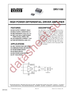 DRV1100 datasheet  