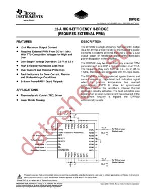 DRV592 datasheet  