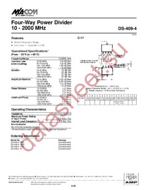 DS-409-4SMA datasheet  