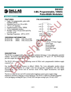 DS1052 datasheet  