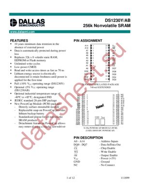 DS1230ABP-200-IND datasheet  