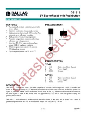 DS1813-5 datasheet  