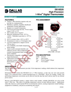 DS18S20Z datasheet  