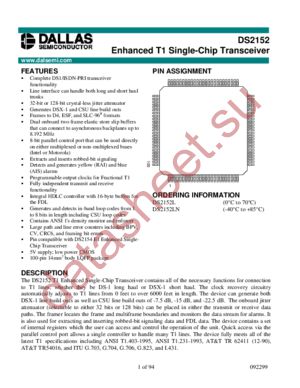 DS2152 datasheet  