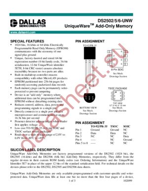 DS2506S-UNW-PPPP datasheet  