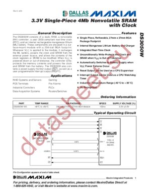 DS3050W-100 datasheet  